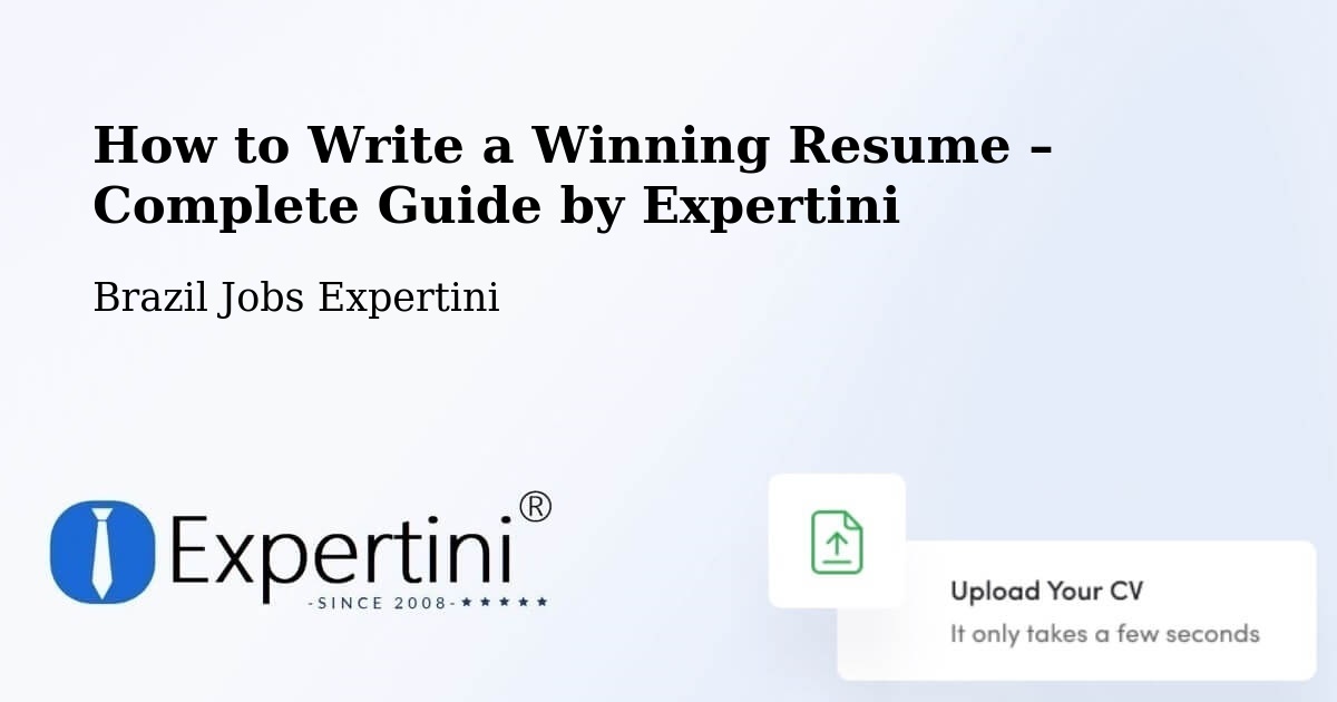 Resume Writing Guide for Job Seekers – Brusque - Brusque, Brazil Jobs Expertini